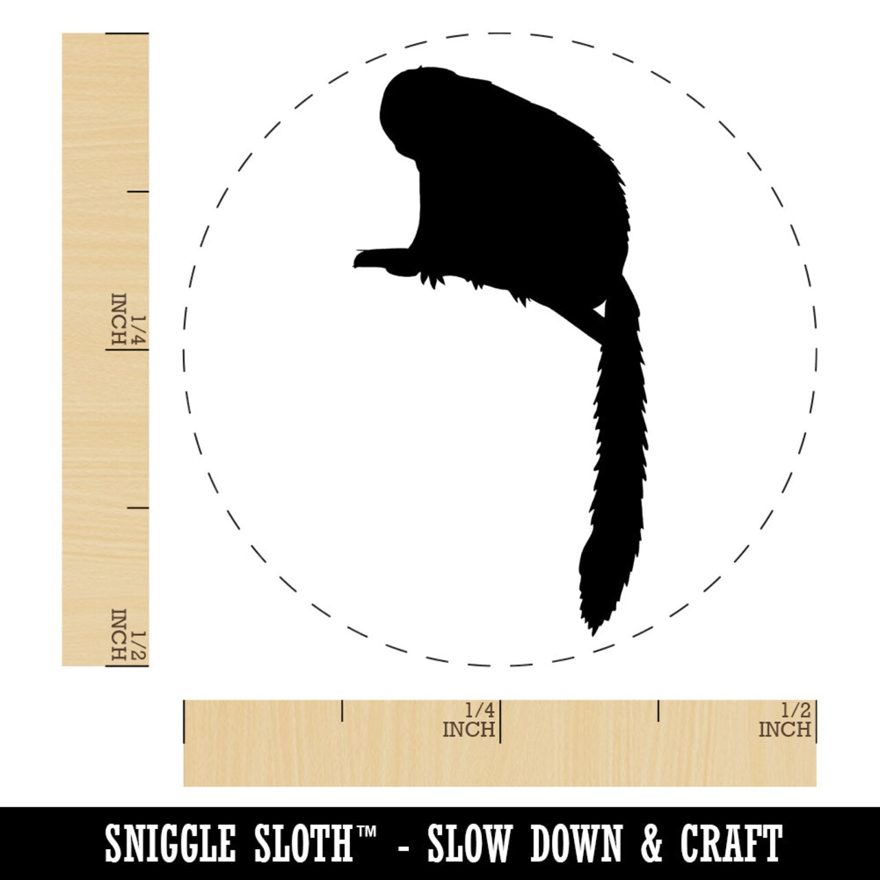 Squirrel Monkey Solid Self-Inking Rubber Stamp for Stamping Crafting Planners